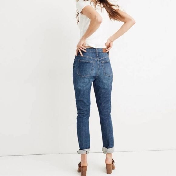 Madewell Petite High Rise Slim Boyjean Eco Edition Boyfriend Stretch Denim J9162 - Picture 2 of 12